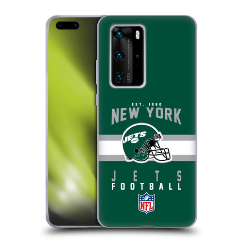 NFL New York Jets Graphics Helmet Typography Soft Gel Case for Huawei P40 Pro / P40 Pro Plus 5G