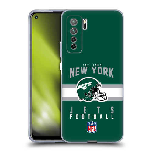NFL New York Jets Graphics Helmet Typography Soft Gel Case for Huawei Nova 7 SE/P40 Lite 5G