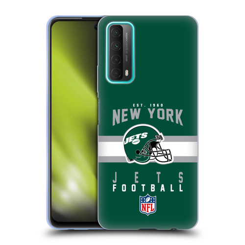 NFL New York Jets Graphics Helmet Typography Soft Gel Case for Huawei P Smart (2021)