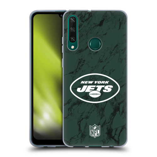 NFL New York Jets Graphics Coloured Marble Soft Gel Case for Huawei Y6p