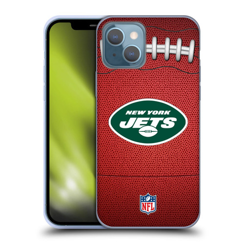 NFL New York Jets Graphics Football Soft Gel Case for Apple iPhone 13