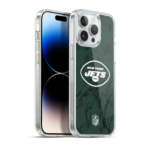 NFL New York Jets Graphics Coloured Marble Soft Gel Case for Apple iPhone 13 Pro Max & MagSafe