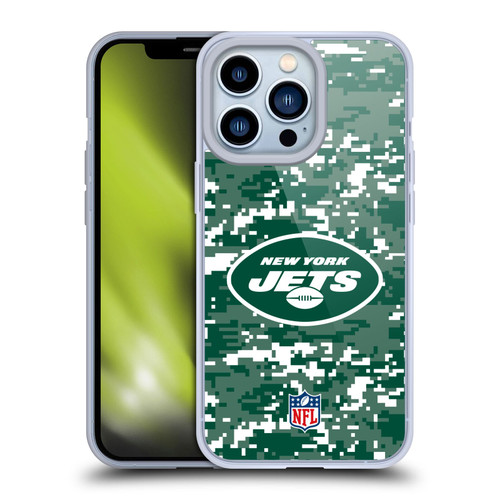 NFL New York Jets Graphics Digital Camouflage Soft Gel Case for Apple iPhone 13 Pro