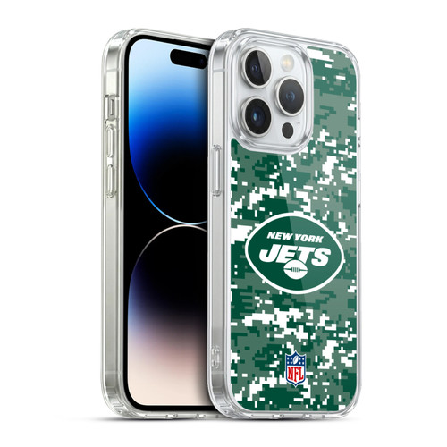 NFL New York Jets Graphics Digital Camouflage Soft Gel Case for Apple iPhone 13 Pro & MagSafe