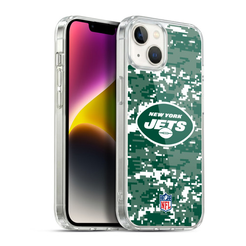 NFL New York Jets Graphics Digital Camouflage Soft Gel Case for Apple iPhone 14 Plus & MagSafe