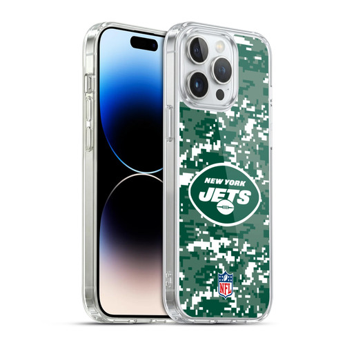 NFL New York Jets Graphics Digital Camouflage Soft Gel Case for Apple iPhone 14 Pro Max & MagSafe