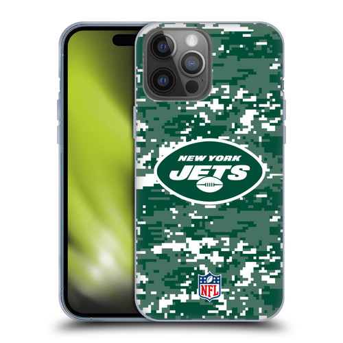 NFL New York Jets Graphics Digital Camouflage Soft Gel Case for Apple iPhone 14 Pro Max