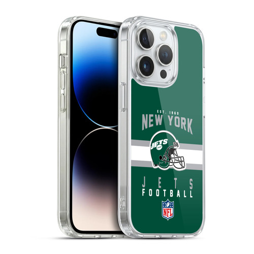 NFL New York Jets Graphics Helmet Typography Soft Gel Case for Apple iPhone 14 Pro & MagSafe