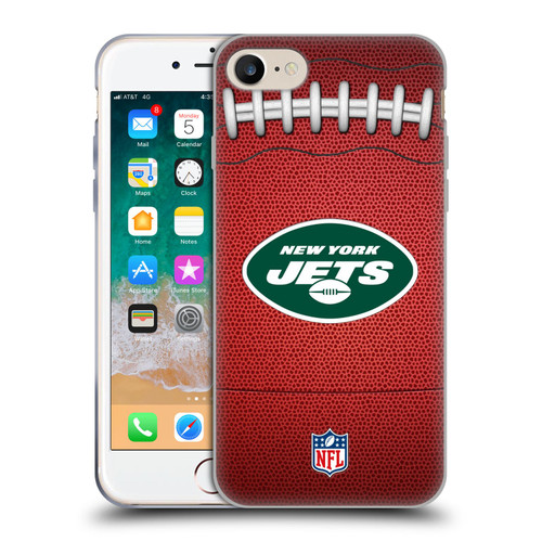 NFL New York Jets Graphics Football Soft Gel Case for Apple iPhone 7 / 8 / SE 2020 & 2022