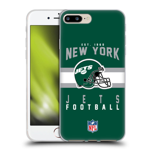 NFL New York Jets Graphics Helmet Typography Soft Gel Case for Apple iPhone 7 Plus / 8 Plus & MagSafe