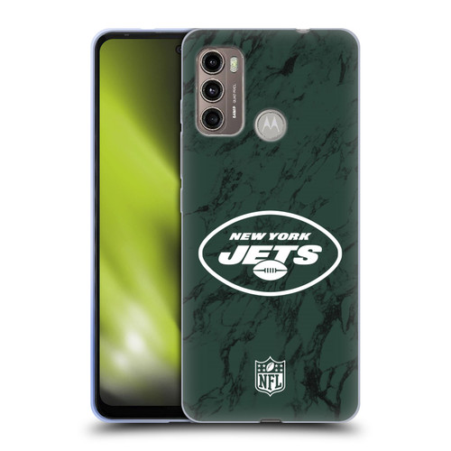 NFL New York Jets Graphics Coloured Marble Soft Gel Case for Motorola Moto G60 / Moto G40 Fusion