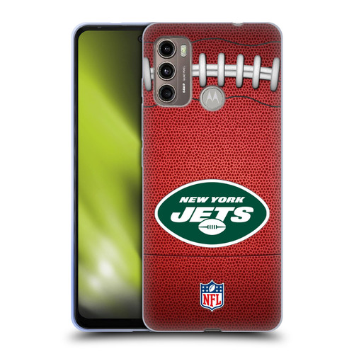 NFL New York Jets Graphics Football Soft Gel Case for Motorola Moto G60 / Moto G40 Fusion