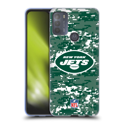 NFL New York Jets Graphics Digital Camouflage Soft Gel Case for Motorola Moto G50