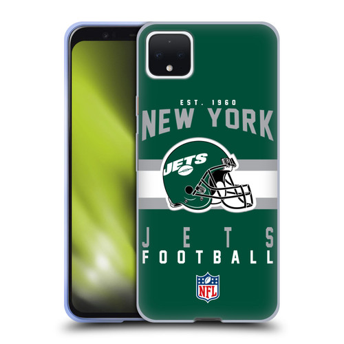 NFL New York Jets Graphics Helmet Typography Soft Gel Case for Google Pixel 4 XL