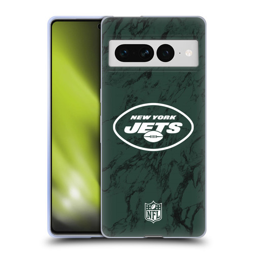 NFL New York Jets Graphics Coloured Marble Soft Gel Case for Google Pixel 7 Pro