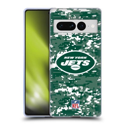 NFL New York Jets Graphics Digital Camouflage Soft Gel Case for Google Pixel 7 Pro