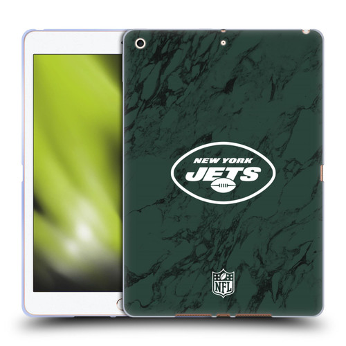 NFL New York Jets Graphics Coloured Marble Soft Gel Case for Apple iPad 10.2 2019/2020/2021