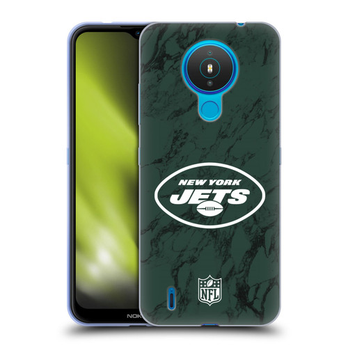 NFL New York Jets Graphics Coloured Marble Soft Gel Case for Nokia 1.4