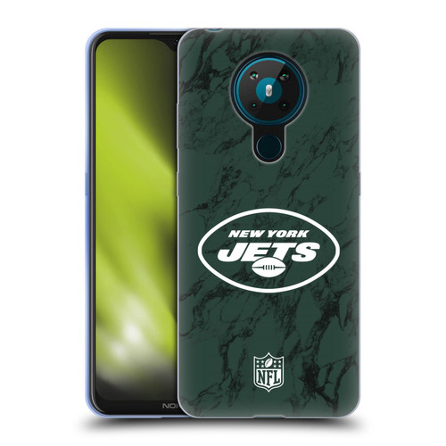 NFL New York Jets Graphics Coloured Marble Soft Gel Case for Nokia 5.3