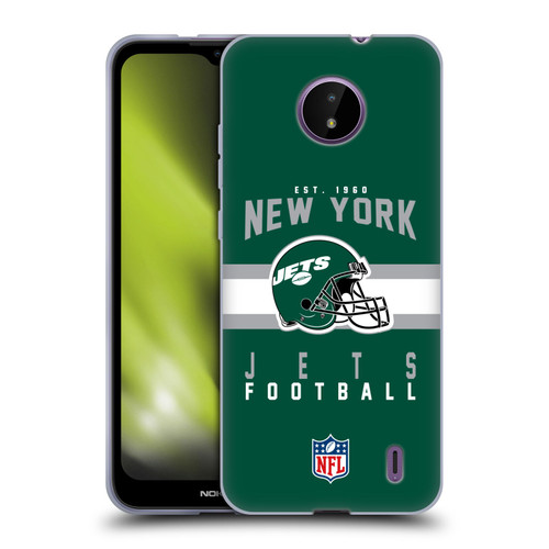 NFL New York Jets Graphics Helmet Typography Soft Gel Case for Nokia C10 / C20