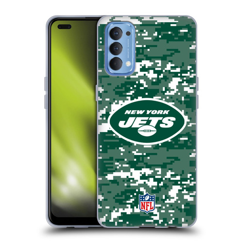NFL New York Jets Graphics Digital Camouflage Soft Gel Case for OPPO Reno 4 5G