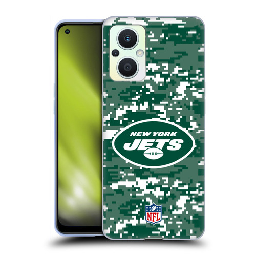 NFL New York Jets Graphics Digital Camouflage Soft Gel Case for OPPO Reno8 Lite