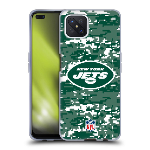 NFL New York Jets Graphics Digital Camouflage Soft Gel Case for OPPO Reno4 Z 5G