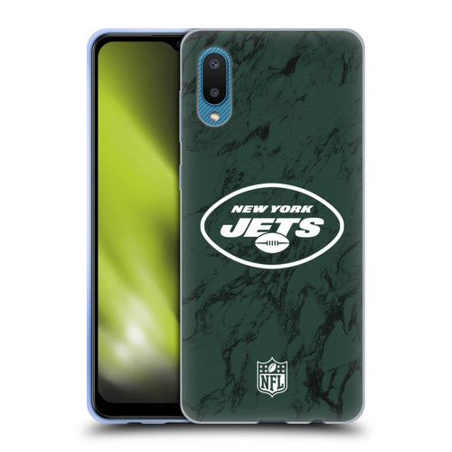 NFL New York Jets Graphics Coloured Marble Soft Gel Case for Samsung Galaxy A02/M02 (2021)