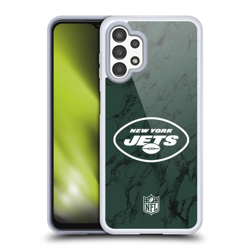 NFL New York Jets Graphics Coloured Marble Soft Gel Case for Samsung Galaxy A13 (2022)