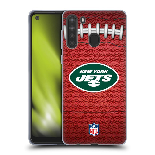 NFL New York Jets Graphics Football Soft Gel Case for Samsung Galaxy A21 (2020)