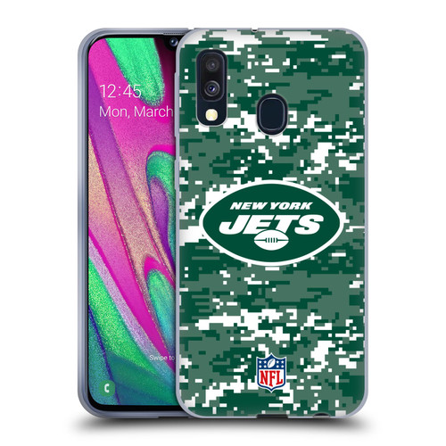 NFL New York Jets Graphics Digital Camouflage Soft Gel Case for Samsung Galaxy A40 (2019)