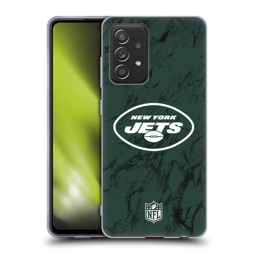 NFL New York Jets Graphics Coloured Marble Soft Gel Case for Samsung Galaxy A52 / A52s / 5G (2021)