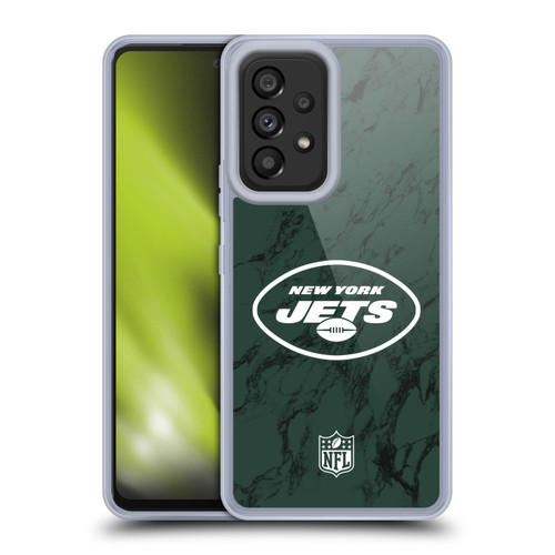 NFL New York Jets Graphics Coloured Marble Soft Gel Case for Samsung Galaxy A53 5G (2022)