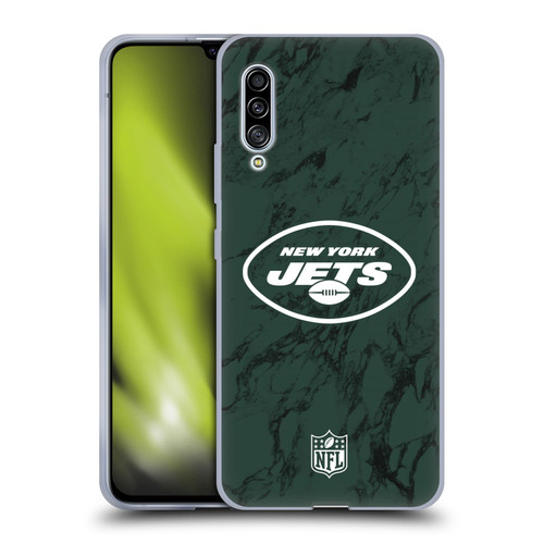 NFL New York Jets Graphics Coloured Marble Soft Gel Case for Samsung Galaxy A90 5G (2019)