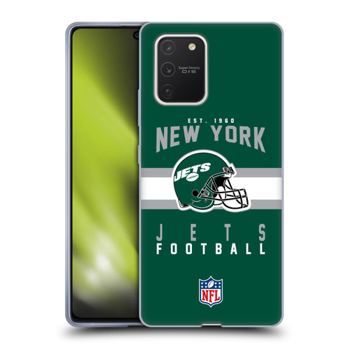 NFL New York Jets Graphics Helmet Typography Soft Gel Case for Samsung Galaxy S10 Lite