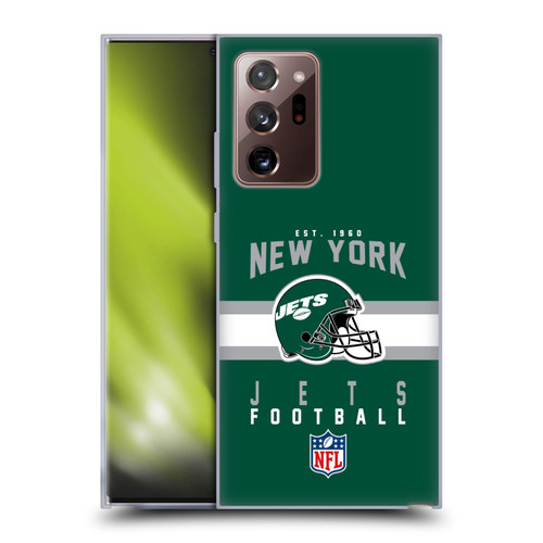 NFL New York Jets Graphics Helmet Typography Soft Gel Case for Samsung Galaxy Note20 Ultra / 5G