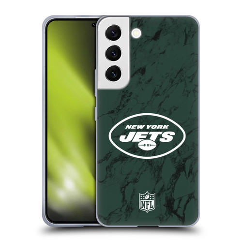 NFL New York Jets Graphics Coloured Marble Soft Gel Case for Samsung Galaxy S22 5G