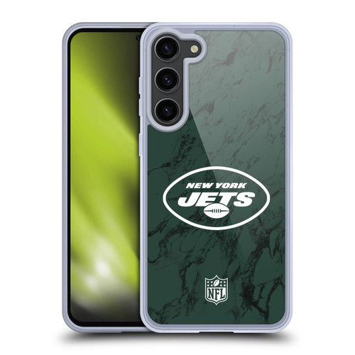 NFL New York Jets Graphics Coloured Marble Soft Gel Case for Samsung Galaxy S23+ 5G