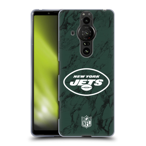 NFL New York Jets Graphics Coloured Marble Soft Gel Case for Sony Xperia Pro-I