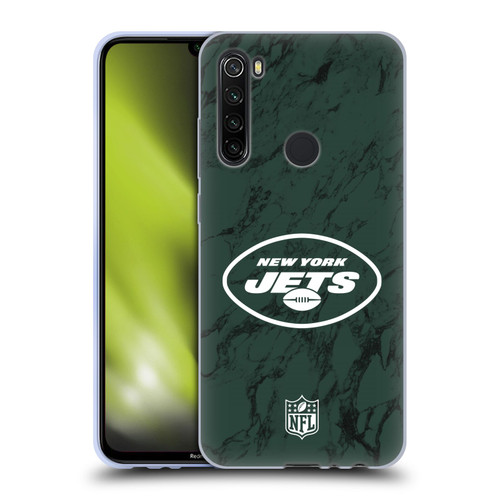 NFL New York Jets Graphics Coloured Marble Soft Gel Case for Xiaomi Redmi Note 8T