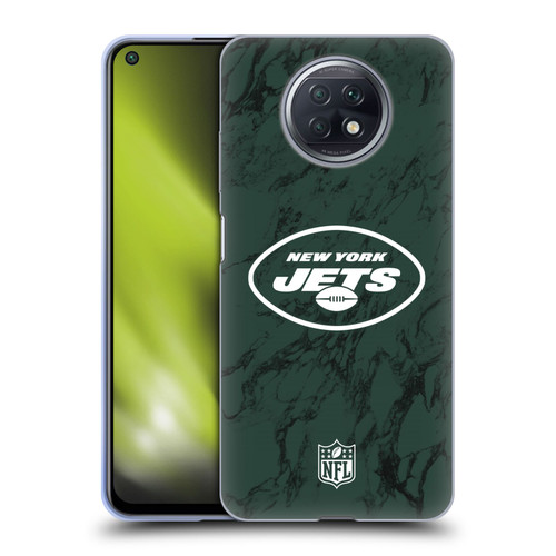 NFL New York Jets Graphics Coloured Marble Soft Gel Case for Xiaomi Redmi Note 9T 5G