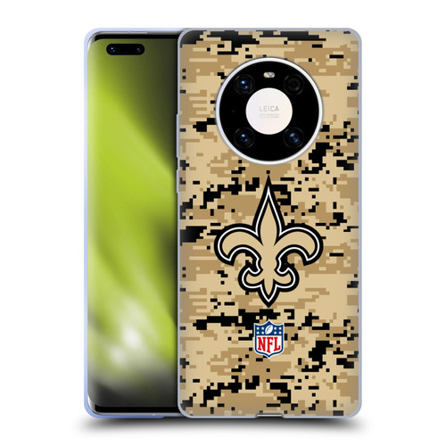 NFL New Orleans Saints Graphics Digital Camouflage Soft Gel Case for Huawei Mate 40 Pro 5G