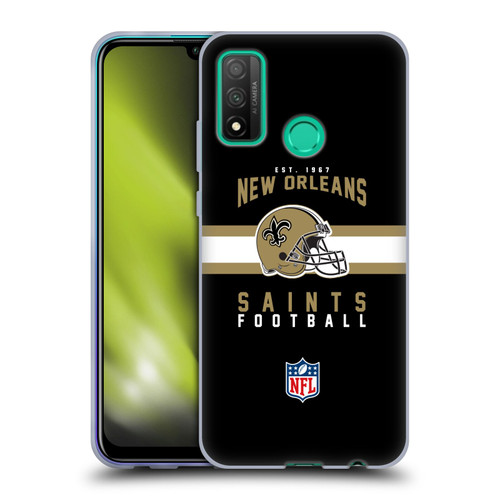 NFL New Orleans Saints Graphics Helmet Typography Soft Gel Case for Huawei P Smart (2020)