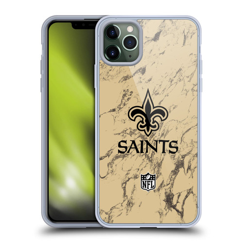 NFL New Orleans Saints Graphics Coloured Marble Soft Gel Case for Apple iPhone 11 Pro Max