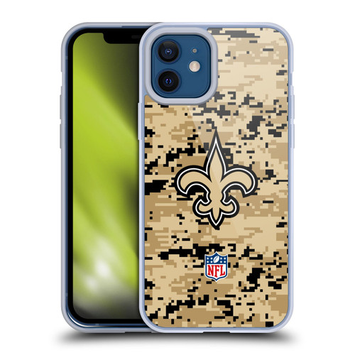 NFL New Orleans Saints Graphics Digital Camouflage Soft Gel Case for Apple iPhone 12 / iPhone 12 Pro
