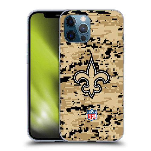 NFL New Orleans Saints Graphics Digital Camouflage Soft Gel Case for Apple iPhone 12 Pro Max
