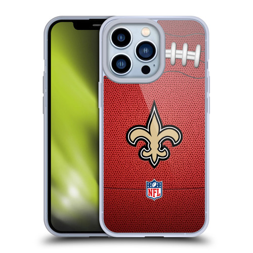 NFL New Orleans Saints Graphics Football Soft Gel Case for Apple iPhone 13 Pro