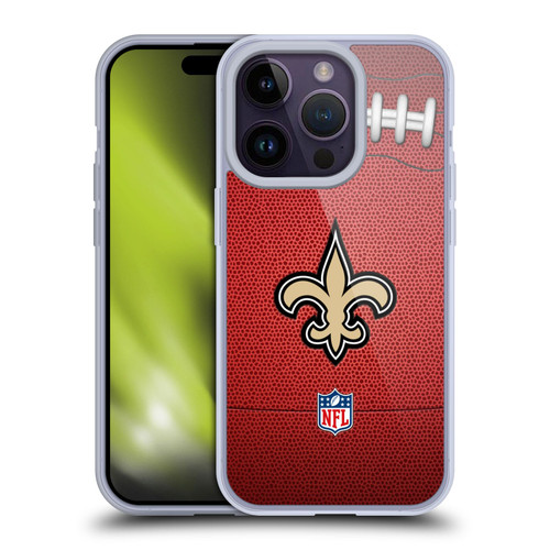 NFL New Orleans Saints Graphics Football Soft Gel Case for Apple iPhone 14 Pro
