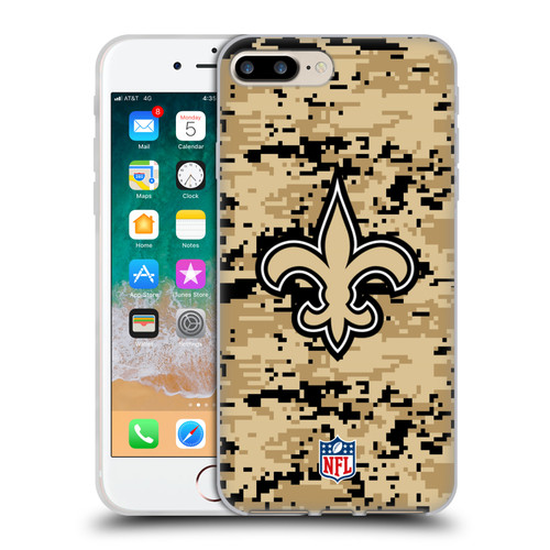 NFL New Orleans Saints Graphics Digital Camouflage Soft Gel Case for Apple iPhone 7 Plus / iPhone 8 Plus
