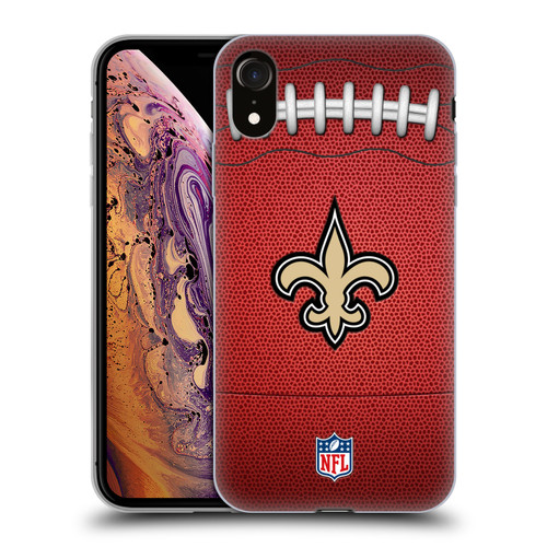 NFL New Orleans Saints Graphics Football Soft Gel Case for Apple iPhone XR